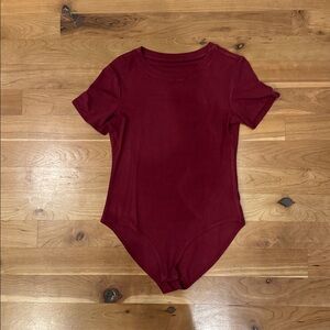 Burgundy Short Sleeve Bodysuit (never worn)